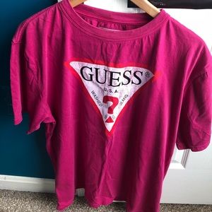 Guess Original OVERSIZED pink tee